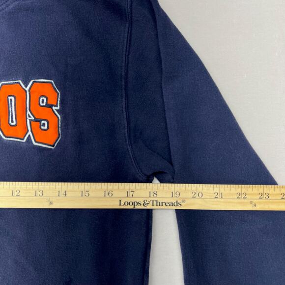 Vintage Y2K Reebok NFL Denver Broncos Hoodie Boys L 14-16 Navy Blue Team Apparel - Picture 3 of 9